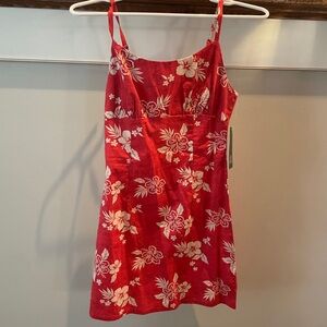 Wild Fable Red Floral Mini Dress